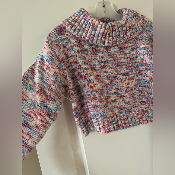 New! Florence by Mills Multicolor Cropped Sweater Women’s Size Medium - Picture 8 of 14